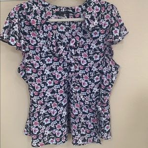 Banana Republic floral blouse